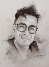 Porträt: Aquarell auf ARCHES Aquarellpapier