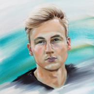 Porträt: Acrylgemälde auf Leinwand