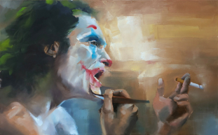 Der Joker – Ölmalerei auf Leinwand