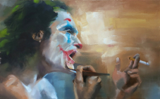 Der Joker – Ölmalerei auf Leinwand